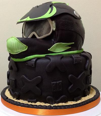 21st Birthday Motorcycle Helmet Cake - Cake by MariaStubbs