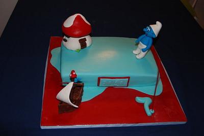 Smurfs - Cake by Rita faria