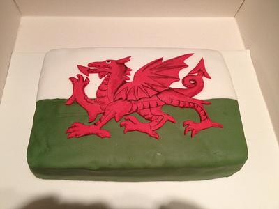 Welsh flag cake - Cake by Paul Kirkby
