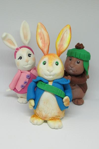 Peter Rabbit Cake toppers - Cake by Cristina Arévalo- The Art Cake Experience