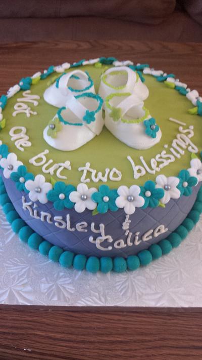 Baby Booties - Cake by Cakes by J