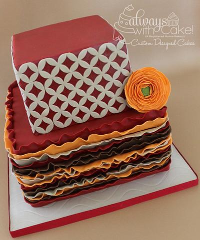 Quartrefoils & Ruffles Wedding  - Cake by AlwaysWithCake