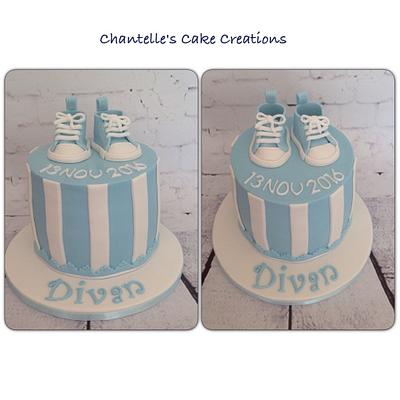 Baby boy Christening  - Cake by Chantelle's Cake Creations