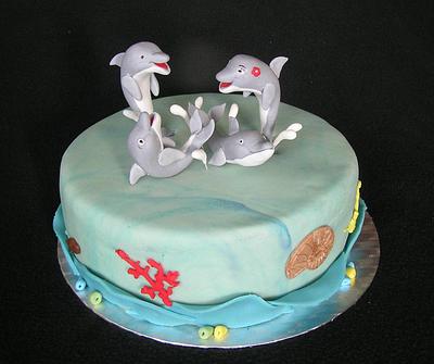 Dolphins - Cake by Anka