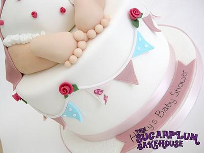 Baby Rump Baby Shower Cake - Girl Theme - Cake by Sam Harrison