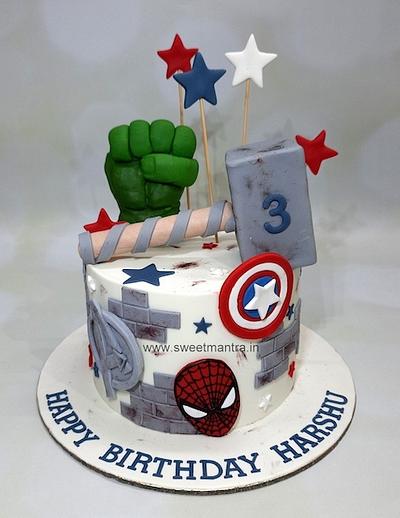 Avengers cake - Cake by Sweet Mantra Homemade Customized Cakes Pune