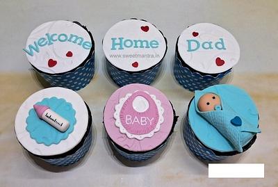 Welcome cupcakes for New Dad - Cake by Sweet Mantra Homemade Customized Cakes Pune