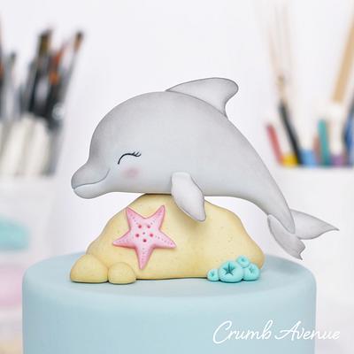 Cute Dolphin Cake Topper - Cake by Crumb Avenue