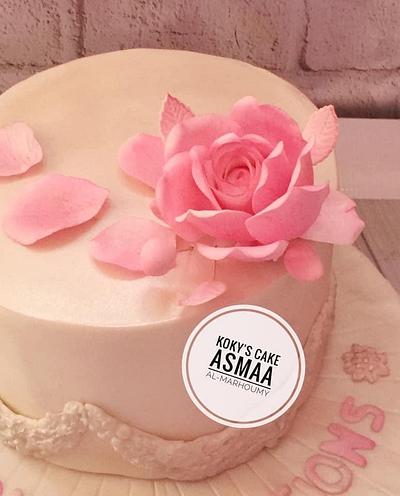 Small engagement cake - Cake by AsmaaNabeel
