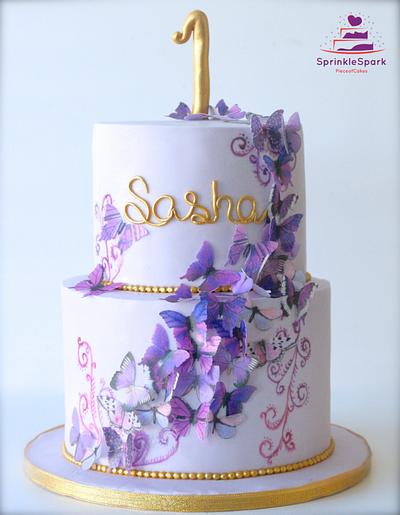 Butterfly Lavender Cake - Cake by SprinkleSpark