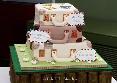 Personalised vintage suitcase stack - Cake by Cakes By No More Tiers (Fiona Brook)