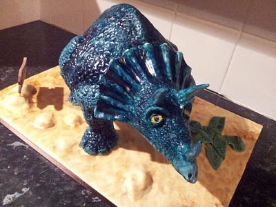 Triceratops cake - Cake by Christie Storey 