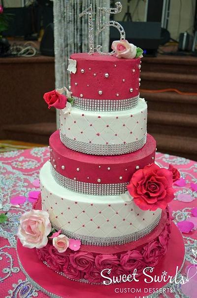 Quinceanera Cake - Cake by Sweet Swirls by Viv