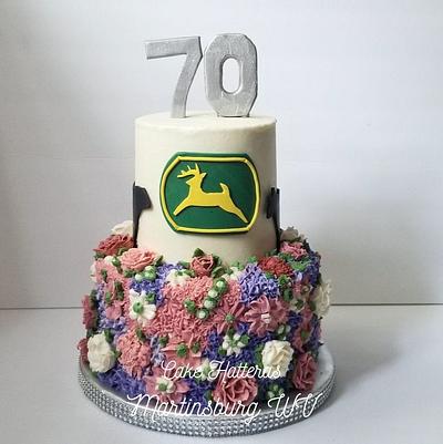 His and Hers 70th Birthday - Cake by Donna Tokazowski- Cake Hatteras, Martinsburg WV