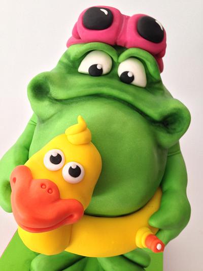 "Froggy waiting for summer" cake - Cake by Puckycakes