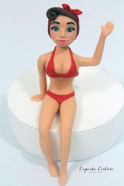 Pastillas Pin-up girl topper - Cake by Marie Mae Tacugue