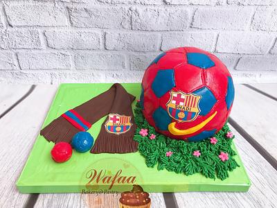 Soccer ball cake - Cake by Wafaa mahmoud