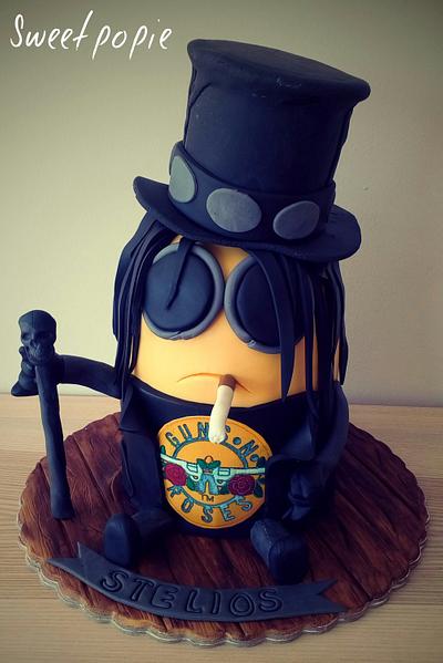 Minions rock guns and roses  - Cake by Sweetpopie cakes
