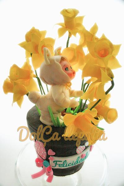 Daffodils cake - Cake by PALOMA SEMPERE GRAS