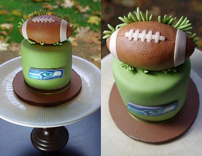 GO HAWKS! Football Cake - Cake by Mandy