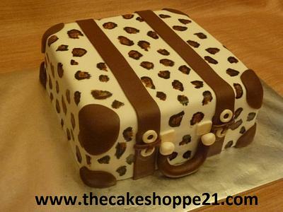 leopard suitcase cake - Cake by THE CAKE SHOPPE