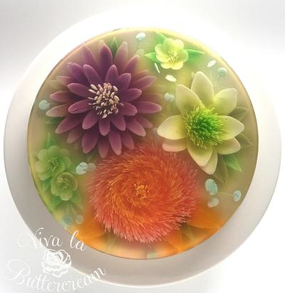 Jelly Flower Garden - Cake by vivalabuttercream