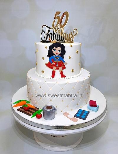 50th birthday cake for Mom - Cake by Sweet Mantra Homemade Customized Cakes Pune