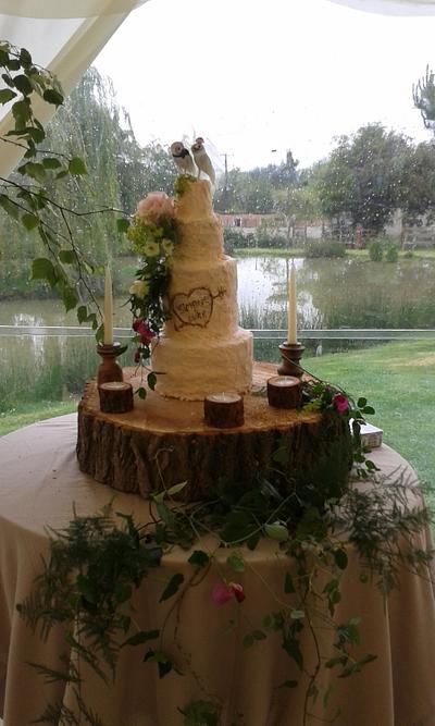 Woodland Wedding cake  - Cake by Karen's Kakery