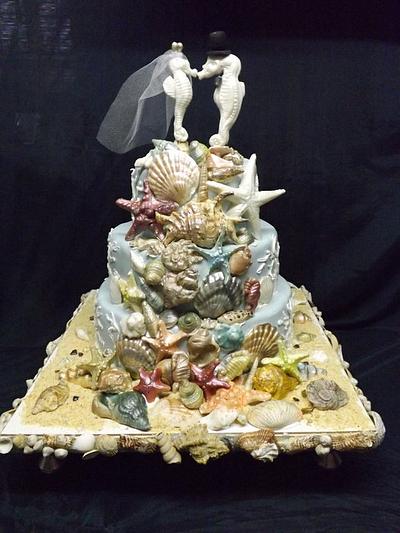 Seahorses Wedding Cake - Cake by Katarina