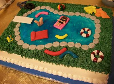 Pool Party Cake - Cake by Tracy's Custom Cakery LLC
