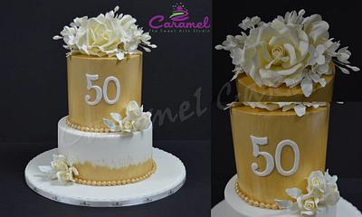 50th birthday cake! - Cake by Caramel Doha