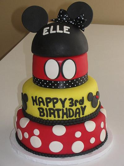 4 Tier mickey mouse & minnie mouse cake - Cake by Sandra Caputo