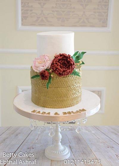 Peony wedding wedding  - Cake by BettyCakesEbthal 