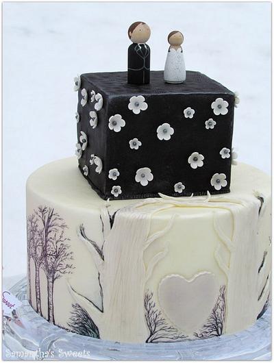 Two Become One Wedding Cake - Cake by Samantha Eyth