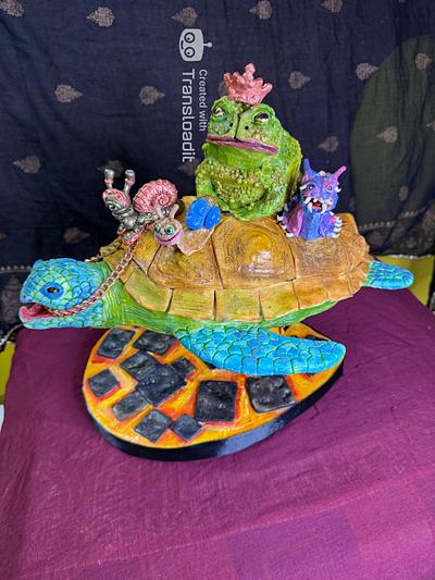 Sculpted turtle/tortoise cake  - Cake by Susanna Sequeira