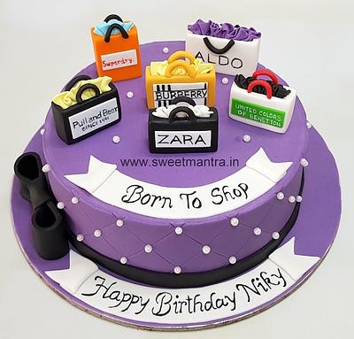 Purple Shopping cake - Cake by Sweet Mantra Homemade Customized Cakes Pune