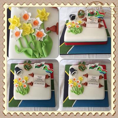 Welsh & South African Themed Cake - Cake by Keeley Cakes