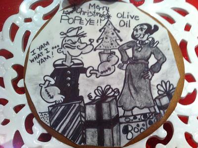 Popeyes merry Christmas jumbo cookie - Cake by Cakemummy
