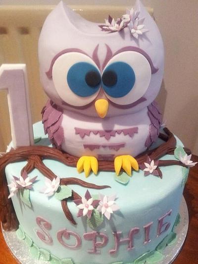 Lilic Owl Birthday cake. - Cake by Zoe White