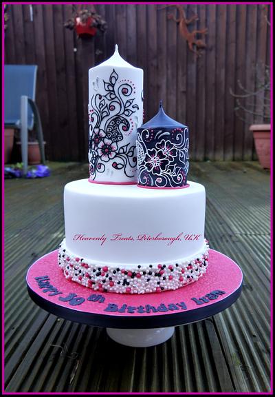 Henna Candles  - Cake by Heavenly Treats by Lulu