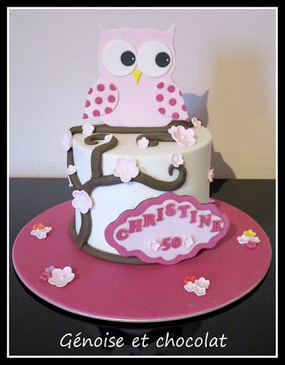 Owl cake - Cake by Génoise et chocolat