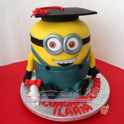 Graduate Minion - Cake by Eliana Cardone - Cartoon Cake Village