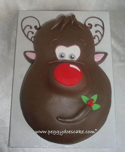 Rudolph Cake - Cake by Peggy Does Cake
