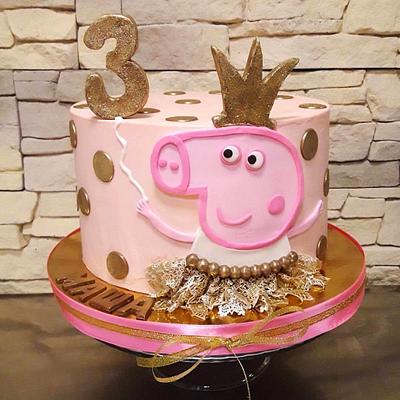 Peppa the Pig cream cake - Cake by Victoria