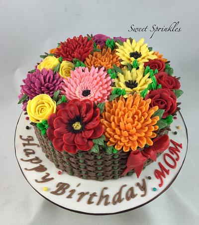 The Basket of Flowers - Cake by Deepa Pathmanathan