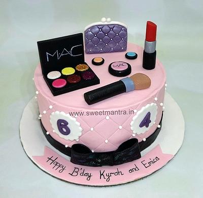 Makeup cake for sisters - Cake by Sweet Mantra Homemade Customized Cakes Pune