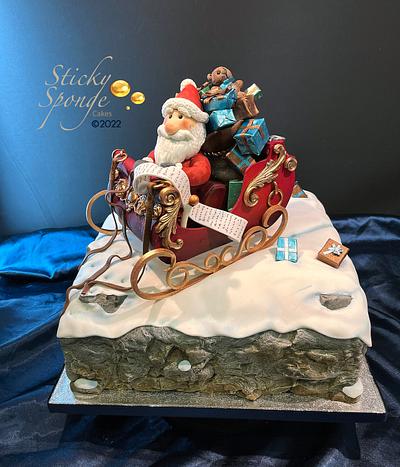 Santas Sleigh Cake - Cake by Sticky Sponge Cake Studio