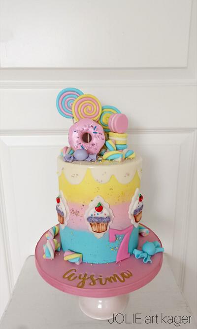 Birthday donuts cake - Cake by Julieta