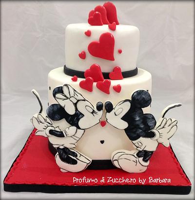 Mickey and Minnie in love - Cake by Barbara Mazzotta