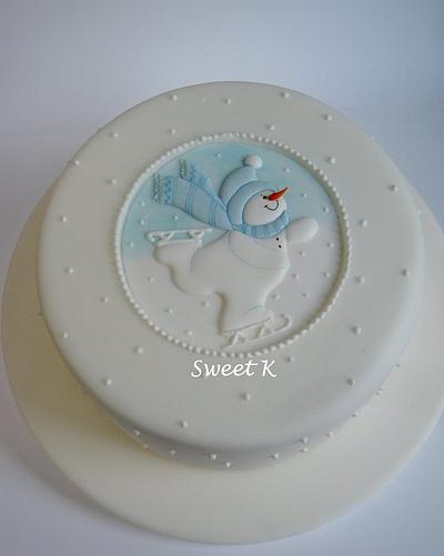 Snowmen - Cake by Karla (Sweet K)